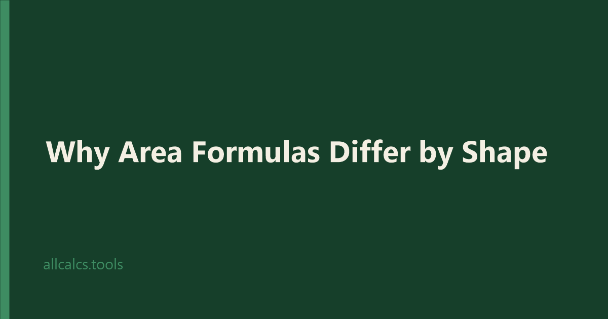 Why Area Formulas Differ by Shape